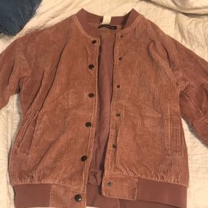 Light pink brandy Melville corduroy jacket
